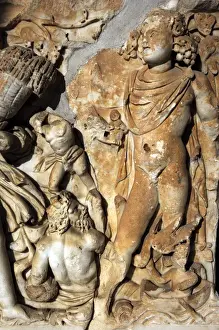 Sarcophagus, marble. Tel Turmus. Roman period. 3rd century A