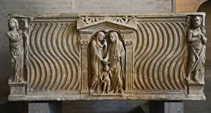 Carved Gallery: Sarcophagus of a married couple. About 240 AD. Ancient Rome