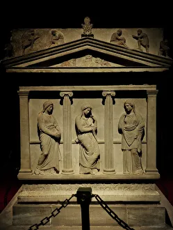 Sarcophagus of mourning women. 4th century BC. From Royal Ne