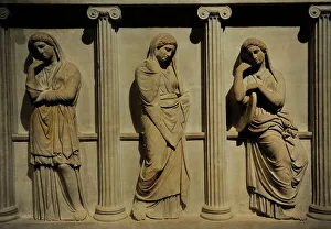 Sarcophagus of mourning women. 4th century BC. From Royal Ne