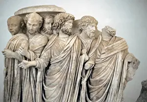 Sarcophagus with processus consularis. Detail. Rome, 270 BC