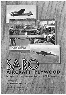 Saro Prints: SARO Aircraft Plywood : Avro Anson