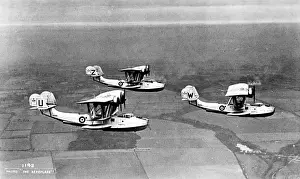 Biplanes Prints: SARO London Mark 1 biplane flying boats