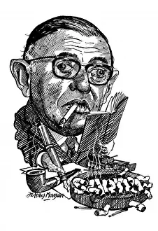 Cigarette Prints: Sartre / Cartoon