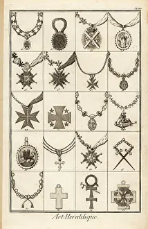 Sash badges of orders of chivalry