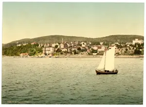 Rugen Prints: Sassnitz, seen from the water, Isle of Rugen, Germany