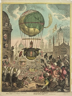 Images Dated 7th August 2011: Satirical ballooning cartoon, Lord Grenville