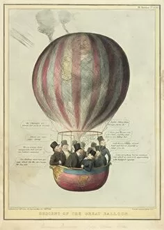 Satirical cartoon, Descent of the Great Balloon