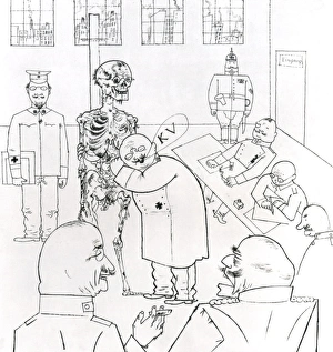 Images Dated 16th November 2011: Satirical cartoon on German army recruitment, WW1
