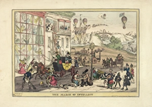 Images Dated 7th November 2011: Satirical cartoon, The March of Intellect