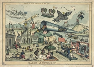 Images Dated 7th November 2011: Satirical cartoon, March of Intellect