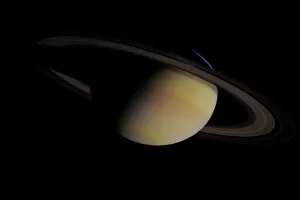 Saturn in natural color, photographed by Cassini