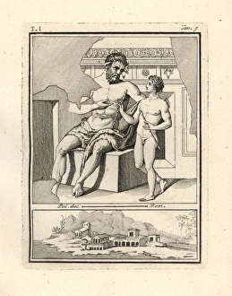 Tibia Collection: The satyr Marsyas teaching Olympus to play
