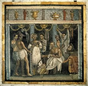 Satyr Play Mosaic Pompeii
