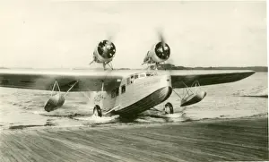 Slipway Prints: Saunders-Roe A19 Cloud, G-AC??, on the slipway at Cowes