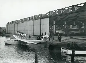 Slipway Prints: Saunders-Roe A21 Windhover on the slipway at Cowes