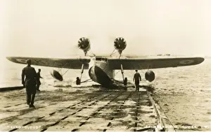 Slipway Prints: Saunders-Roe A29 Cloud on the slipway at Cowes