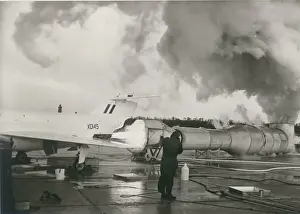 Saunders-Roe SR53, XD145, during a ground test