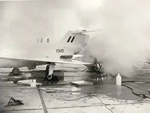 Xd145 Prints: Saunders-Roe SR53, XD145, during a ground test