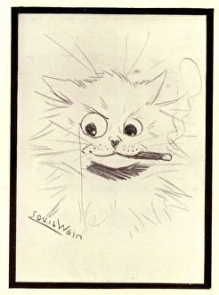 Images Dated 17th January 2020: More Sausages for Me by Louis Wain