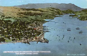 Marin Prints: Sausalito, Mount Tamalpais, Marin County, California, USA