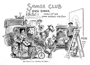 Illustrator Prints: Savage Club invite featuring John Hassall by G. L. Stampa