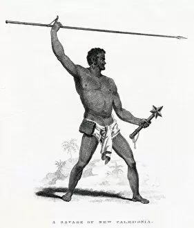 1817 Collection: A SAVAGE OF NEW CALEDONIA Date: 1817