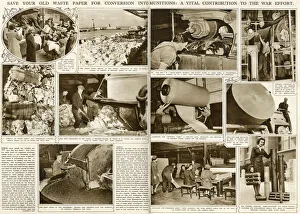 Images Dated 9th April 2020: Save your old waste paper for conversion into munitions