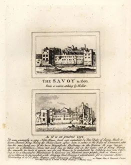 1792 Gallery: The Savoy Hospital in 1650 and in ruins in 1792