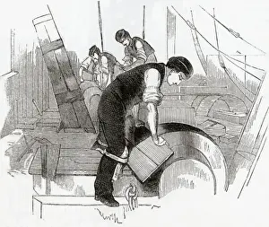 Grinders Prints: Saw Grinders at Sheffield Grinding Mills, Yorkshire