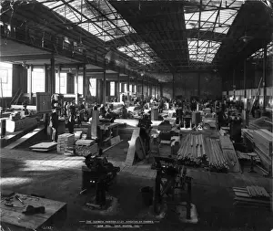 Photographic Prints: The Saw Mill at the Ham Works of Sopwith Aviation, Kingston