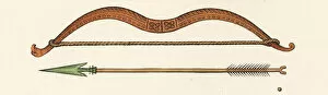Archery Collection: Saxon bow and arrow, 10th century
