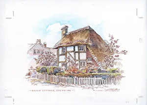Steyning Prints: Saxon Cottage, Steyning