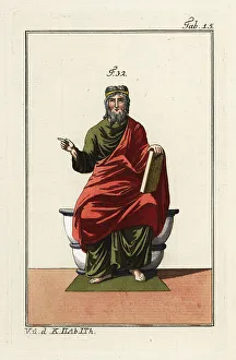 Saxon king in ceremonial robes