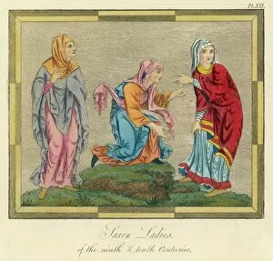 Anglo Collection: Saxon Ladies / Strutt