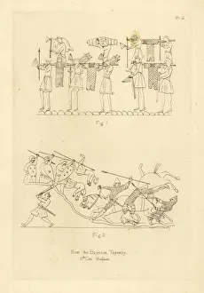 Bayeux Prints: Saxon and Norman military costume from