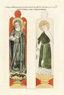 Abbess Gallery: Saxon saints Modwena and Edmund the King
