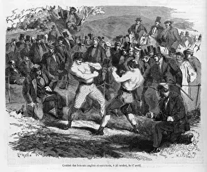 Celebrated Prints: Sayers and Heenan boxing