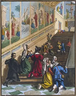 Penance Prints: Scala Santa / Rome 1830S