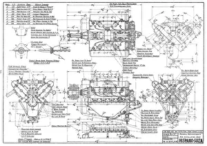 Piston Prints: Scale drawing of the Hispano-Suiza 8
