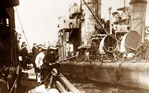 Scapa Prints: Scapa Flow, British boarding party alongside German