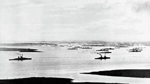 Scapa Collection: Scapa Flow The German Fleet on 28th November 1918