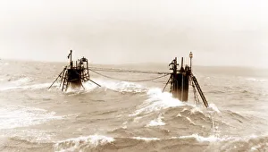 Scapa Prints: Scapa Flow, sunk German battle ship