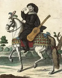 Xylographies Prints: Scaramouche, character of the Commedia dell Arte