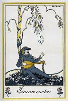 Scaramouche Prints: Scaramouche playing his lute