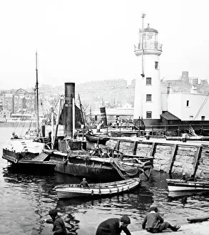 Scarborough harbour, Yorkshire, Victorian period