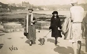 Spinsters Prints: Scarborough Seafront - Two middle-aged spinsters on holiday