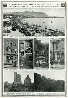 Hartlepool Prints: Scarborough shelled by Germans WWI