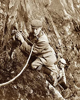 Scawfell Lake District climbers Victorian period