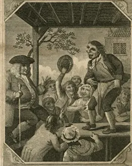 Scene of 18th century entertainment